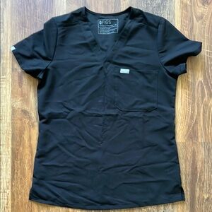 FIGS Black Scrub Top